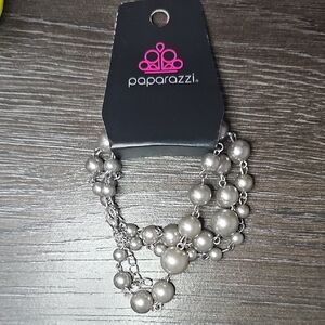 Paparazzi Silver Pearl Bracelet